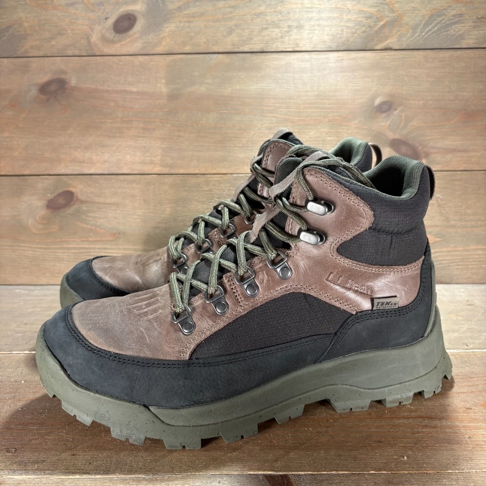 LL Bean urban storm Mens size 9 shoes Brown Leather Insulated hiking boots